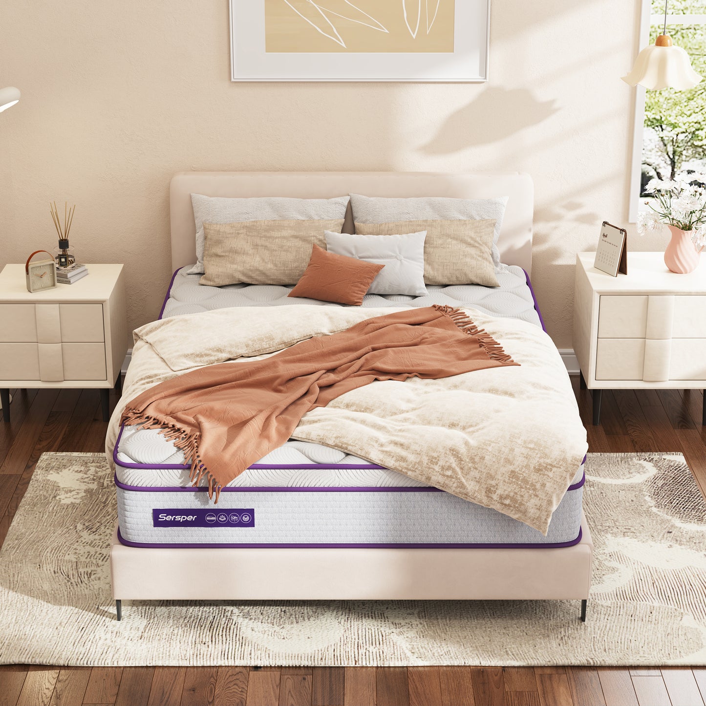 Memory Foam Innerspring Hybrid Mattress ( Model: PTA )