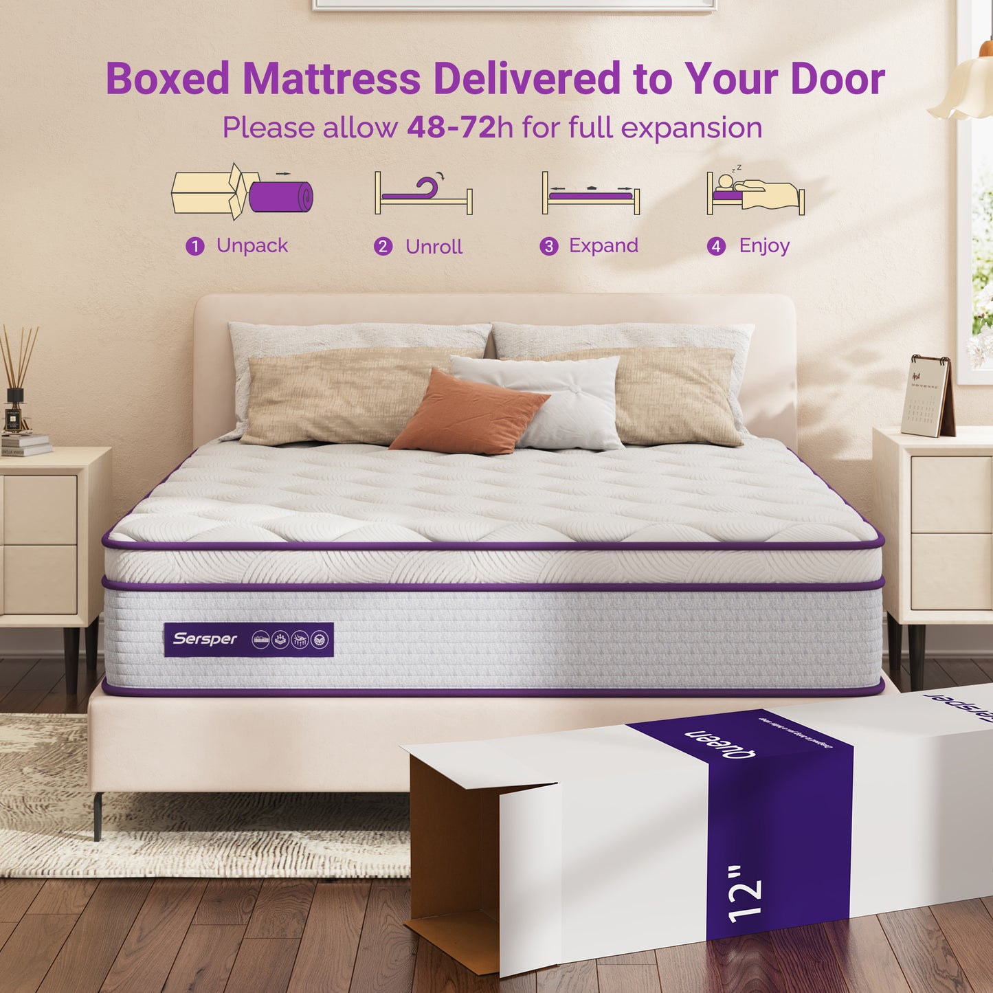 Memory Foam Innerspring Hybrid Mattress ( Model: PTA )