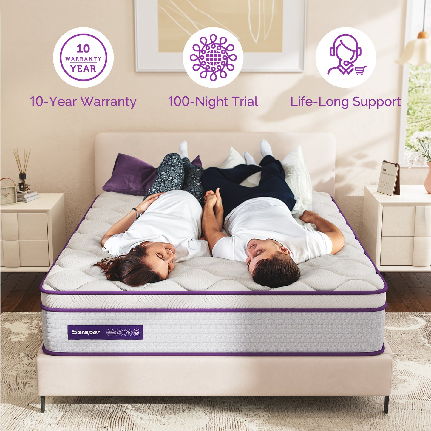 Memory Foam Innerspring Hybrid Mattress ( Model: PTA )